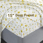 Yellow Floral Deep Pocket 4 Piece Sheet Set