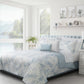Dream Blue Floral 3 Piece Bedding Quilt Set