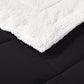 Black Reversible Sherpa 3 Piece Comforter Set