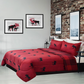 Red Black Buffalo Plaid & Moose 3 Piece Bedding Comforter Set