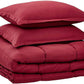 Solid Burgundy Bedding Comforter Set