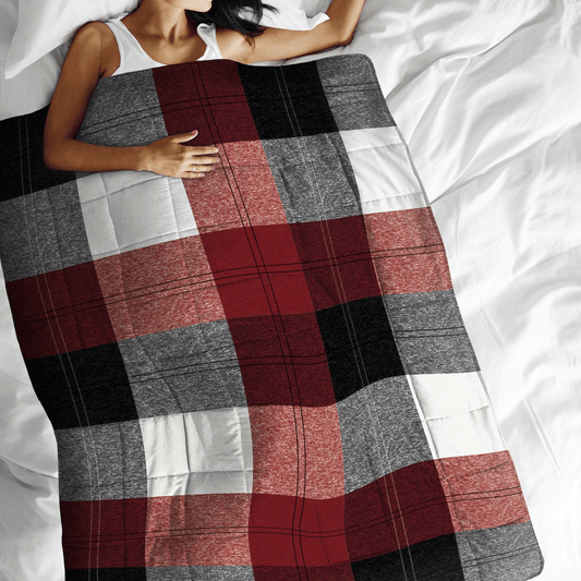 Winter Plaid Weighted Blanket 10 LBS